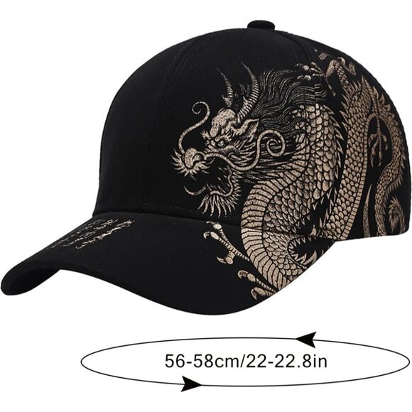 Women's Dragon Fashion Baseball Cap Adjustable Strap Back Visor Sports Hat - Picture 7 of 7